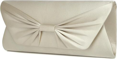 YUWITA Satin Clutch Purse for Women Evening Bag with Bow Elegant Dressy Party Holiday Purse in Saudi Arabia