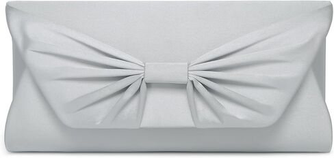 YUWITA Satin Clutch Purse for Women Evening Bag with Bow Elegant Dressy Party Holiday Purse in Saudi Arabia