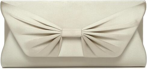 YUWITA Satin Clutch Purse for Women Evening Bag with Bow Elegant Dressy Party Holiday Purse in Saudi Arabia