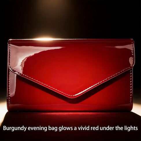 Leather Envelope Evening Bag for Women Patent PU Clutch Purse for Formal Wedding Party Cocktail Prom in Saudi Arabia