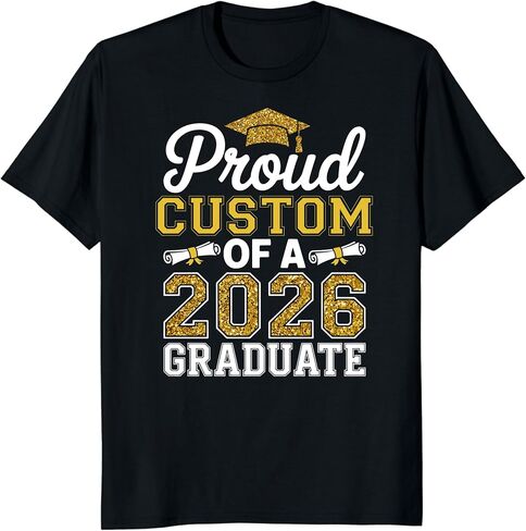 Custom Graduation T-Shirt with Photo – Class of 2026 Personalized Family Matching Shirts in Kuwait