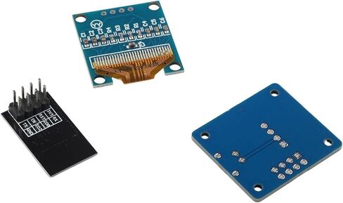 DIY Weather Clock Kit for ESP8266 with for oled Display, USB Timing Module, Transparent for acrylic Case, for temperature Humidity Monitor, Blue, 1.61x1.54x1.69 Inch in Kuwait