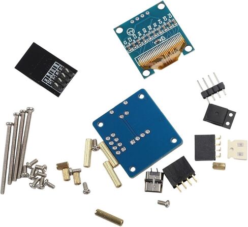 DIY Weather Clock Kit for ESP8266 with for oled Display, USB Timing Module, Transparent for acrylic Case, for temperature Humidity Monitor, Blue, 1.61x1.54x1.69 Inch in Kuwait