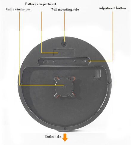 LED Wall Clock with Temperature and Humidity Display with 10 Levels of Dimming and Remote Control. (Black Green) in Saudi Arabia