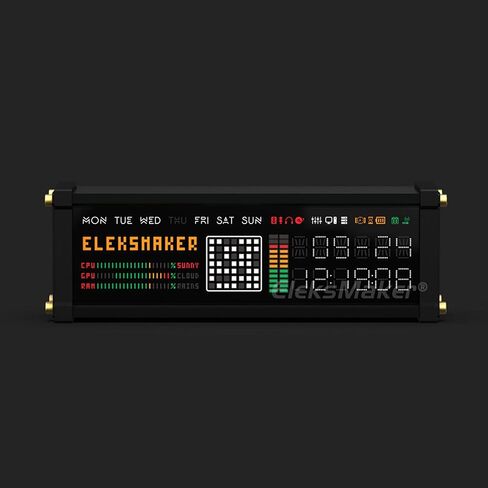 EleksMaker EleksWFD 2 Smart Digital Clock – VFD Style Display with Music Spectrum, PC Hardware Monitor and Weather, Desktop Audio Visualizer Gift in Saudi Arabia