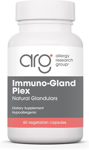 Allergy Research Group ARG Immuno-Gland Plex - Multi-Organ Glandular Blend - Immune Health & Vitality Support - Freeze-Dried Vegetarian Capsules - Hypoallergenic Formula - 60 Servings - 60 Capsules in Kuwait