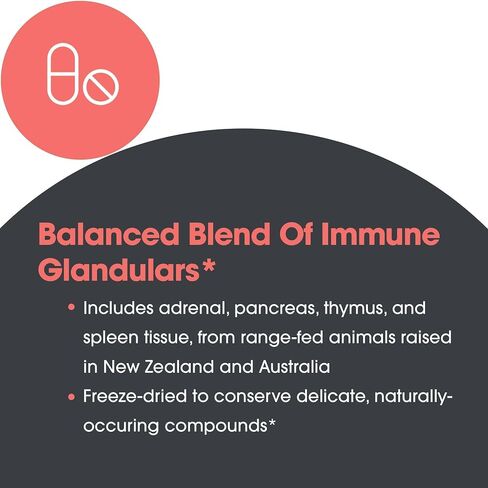Allergy Research Group ARG Immuno-Gland Plex - Multi-Organ Glandular Blend - Immune Health & Vitality Support - Freeze-Dried Vegetarian Capsules - Hypoallergenic Formula - 60 Servings - 60 Capsules in Kuwait