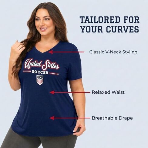 US Soccer Pluswomens Script T-Shirt in Kuwait
