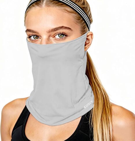 Full Face Cover UPF50+ Sun Protection,Ice Silk Cooling Face Mask UV Neck Gaiter Gradient Color Scarf Breathable Bandana in Saudi Arabia