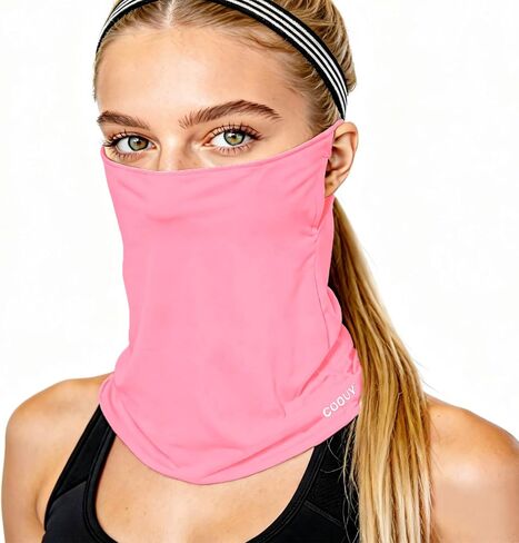Full Face Cover UPF50+ Sun Protection,Ice Silk Cooling Face Mask UV Neck Gaiter Gradient Color Scarf Breathable Bandana in Saudi Arabia