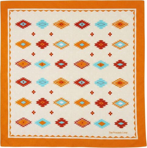 The Peacock Crew Premium 22x22 Soft Cotton Designer Bandana for Men & Women – Urban Rock, Biker & Hiker, Head & Neck Scarf in Saudi Arabia