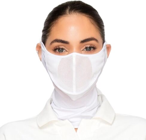 Cooling Face Mask Bundle 2 Pack UVA UVB 99.9% Block Made in KOREA UV Protection Sports Golf Driving Gardening in Saudi Arabia