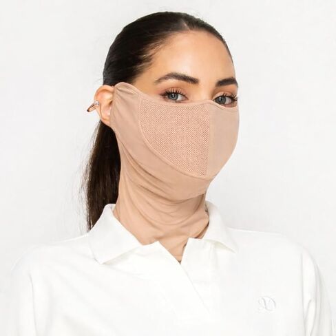 Cooling Face Mask Bundle 2 Pack UVA UVB 99.9% Block Made in KOREA UV Protection Sports Golf Driving Gardening in Saudi Arabia
