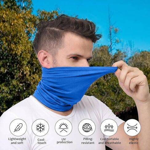 Neck Gaiter Face Mask Cooling UV Protection Breathable Dustproof Bandana Sunscreen Scarf for Men Women Outdoor Sports Hiking Fishing Gear in Saudi Arabia
