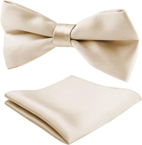 MANSPHIL Champagne 100% Silk Pocket Squares Sets, Mens Handkerchief and Pocket Squares for Wedding Prom Event in Saudi Arabia