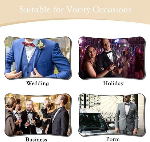 MANSPHIL Champagne 100% Silk Pocket Squares Sets, Mens Handkerchief and Pocket Squares for Wedding Prom Event in Saudi Arabia