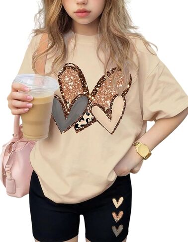 Girls 2 Piece Outfits 4-13 Years Summer Girls Clothes Short Sleeve T-Shirt Top and Shorts Set Kids Clothes Set in Kuwait