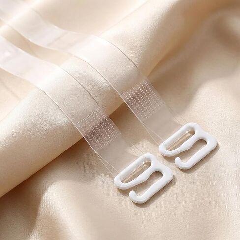 5 Pairs Clear Bra Straps, Invisible Transparent Replacement Shoulder Straps for Women, Adjustable Bra Strap Holders for Slipping, Ideal for Dance and Off-the-Shoulder Clothing in Saudi Arabia