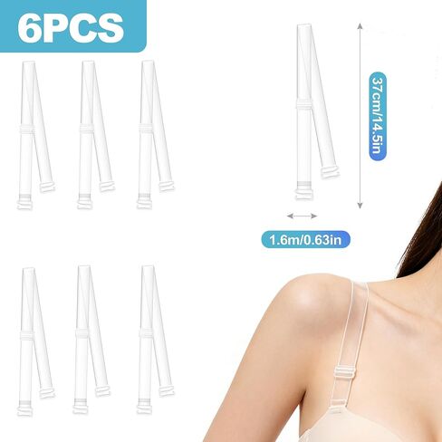 CoguZed 3 Pairs Clear Adjustable Bra Straps, Invisible Non-Slip Transparent Replacement Shoulder Straps for Strapless Dresses, Tops & Formal Wear in Saudi Arabia