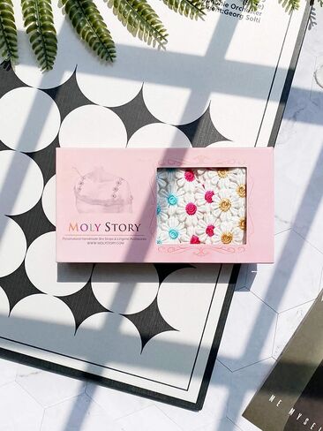 Moly Story Decorative Daisy Flower Bra Straps,Floral Dress Straps for Strapless Bra/Off the Shoulder Dress 5 Pairs/Pack Pink Gold Red Blue Orange in Saudi Arabia