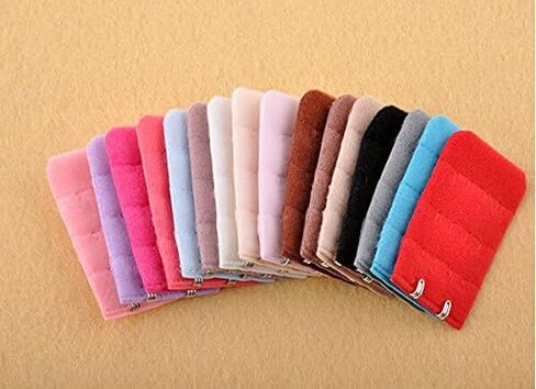 15Pcs Women Bra Extender 3 Rows 2 Hooks Bra Strap Assorted Colors in Kuwait