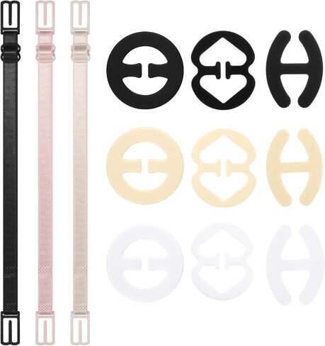 12Pieces Bra Strap Holder,Adjustable Bra Clips to Make Racerback Anti-Slip Bras Strap Clip Back Conceal Buckles for Women Bras Accessories in Saudi Arabia