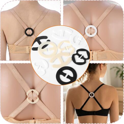 12Pieces Bra Strap Holder,Adjustable Bra Clips to Make Racerback Anti-Slip Bras Strap Clip Back Conceal Buckles for Women Bras Accessories in Saudi Arabia