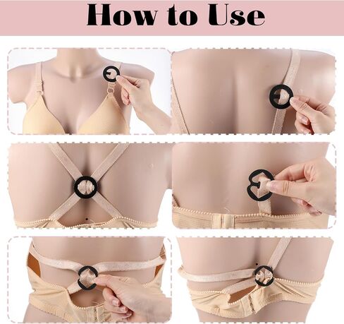 12Pieces Bra Strap Holder,Adjustable Bra Clips to Make Racerback Anti-Slip Bras Strap Clip Back Conceal Buckles for Women Bras Accessories in Saudi Arabia
