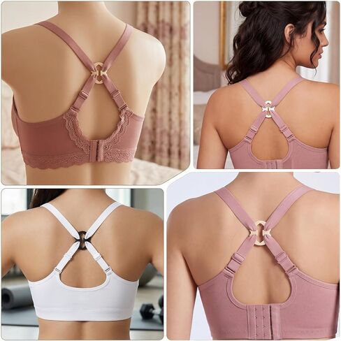 12PCS Bra Strap Clips, Bra Clips to Make Racerback Bra Strap Holder Anti-Slip Buckles Conceal Straps Multicolor in Kuwait