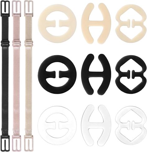 12 PCS Bra Strap Clips for Back, Bra Converter Clip to Hide Straps, Anti-Slip Bras Clips for Racerback Tank Tops, Dresses in Kuwait