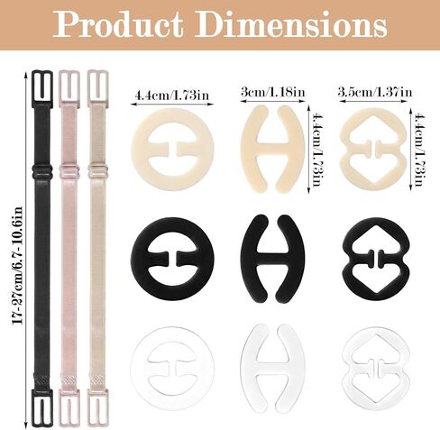 12 PCS Bra Strap Clips for Back, Bra Converter Clip to Hide Straps, Anti-Slip Bras Clips for Racerback Tank Tops, Dresses in Kuwait