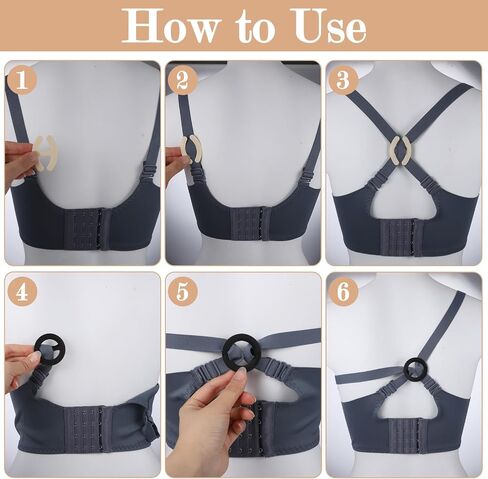12 PCS Bra Strap Clips for Back, Bra Converter Clip to Hide Straps, Anti-Slip Bras Clips for Racerback Tank Tops, Dresses in Kuwait