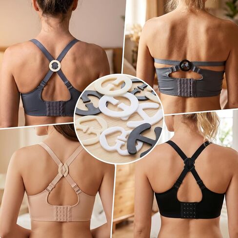 12 PCS Bra Strap Clips for Back, Bra Converter Clip to Hide Straps, Anti-Slip Bras Clips for Racerback Tank Tops, Dresses in Kuwait