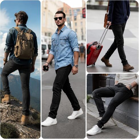 Galaxy by Harvic Mens Jeans 3-Pack Flex Stretch Slim Straight Pants - 5 Pocket Comfort Stretch Jeans for Men, Sizes 30-42 in Kuwait