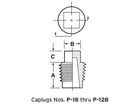 Caplugs 99394672 Plastic Threaded Plug for Pipe Fittings. P-28B, PE-HD, to plug thread size 1/4 NPT", Red (Pack of 200) in Saudi Arabia