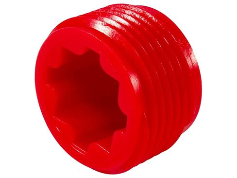 Caplugs 99394672 Plastic Threaded Plug for Pipe Fittings. P-28B, PE-HD, to plug thread size 1/4 NPT", Red (Pack of 200) in Saudi Arabia