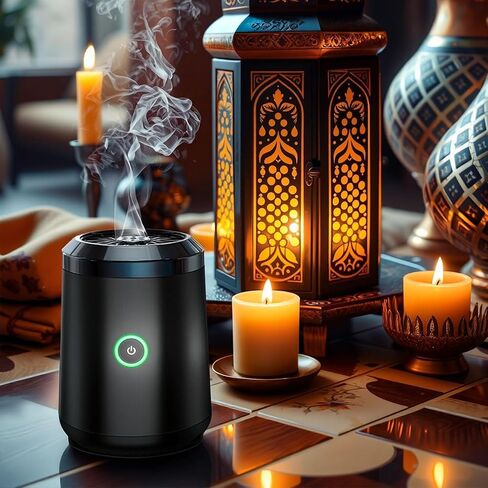 Portable Mini Incense Burner Bakhoor Rechargeable USB Aroma Diffuser Electric Arabic Incense Holder Muslim Home Decoration in Saudi Arabia
