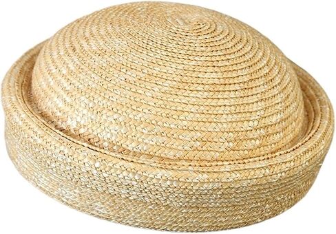 Hand Woven Straw Beret - Women's Natural Sun Hat for Beach, in Kuwait