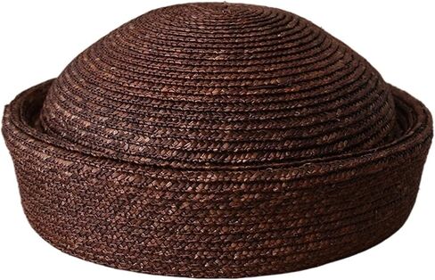 Hand Woven Straw Beret - Women's Natural Sun Hat for Beach, in Kuwait