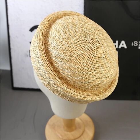 Hand Woven Straw Beret - Women's Natural Sun Hat for Beach, in Kuwait