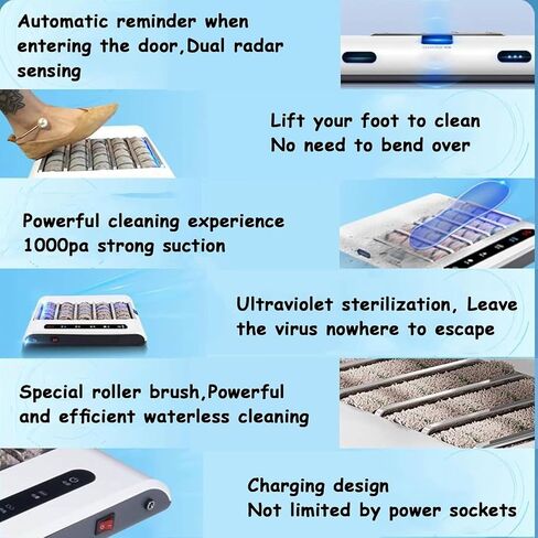 Automatic Shoe Cleaning Machine, Electric Sole Polisher for Home & Hotel, 1000 Pa Suction Power, Portable Rechargeable 260 RPM Shoe Brush, Ideal for Lobby Use in Kuwait