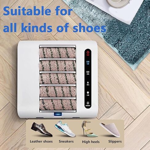 Automatic Shoe Sole Cleaning Machine - Waterless Electric Shoe Polisher with 2600mAh Battery, Ideal for Hotels & Commercial Use, Induction Technology for Effortless Cleaning in Kuwait