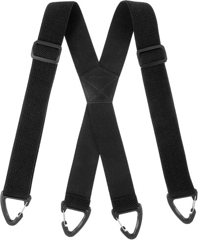 Hecila Invisible Suspenders for Men X Back 1.5" Wide Heavy Duty Suspender with 4 Snap Hooks Adjustable Elastic Men's Suspenders Under Clothes for Jeans Pants Outdoor & Skiing in Kuwait