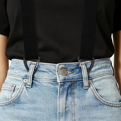 choyaxo Men's Suspenders Elastic X Back Hidden Suspender for Trousers Jeans Men in Kuwait