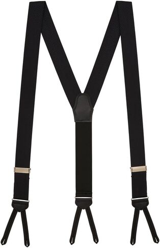 Suspender Store Jacquard Silk Pin Dot Suspenders - 1.38-Inch Wide - Formal Runner End Button - 2 Colors & 2 Sizes in Kuwait