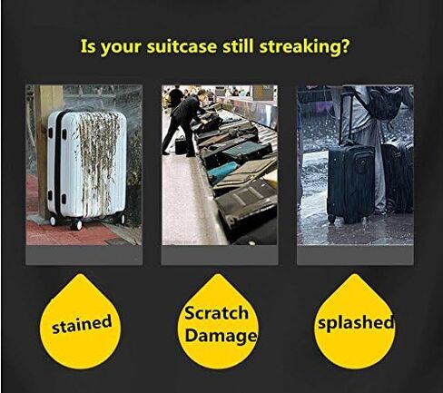 JenKin Luggage Protector Suitcase Cover PVC Waterproof Travel Suitcase Fits Most 20" to 30"(28") in Saudi Arabia