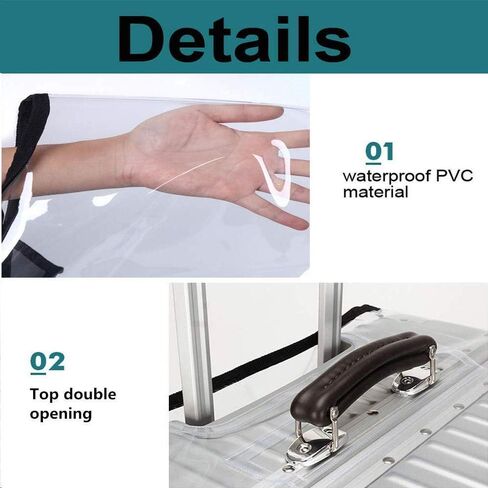 JenKin Luggage Protector Suitcase Cover PVC Waterproof Travel Suitcase Fits Most 20" to 30"(28") in Saudi Arabia