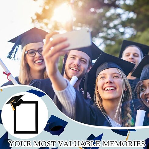 Wenqik 6 Pcs Graduation Cap Magnetic Picture Frames with Black Border 4''x6'' Class of 2026 Magnet Photo Frame Holder Decor for Graduation Party Home Office School Supplies in Kuwait