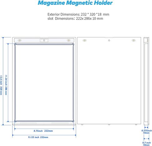Magazine Magnetic Holder - UV Protection - Wall Mountable - UV Protection - Display Frame Protector in Saudi Arabia