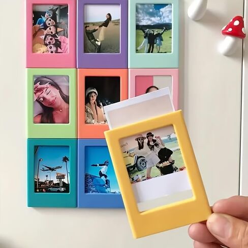 5PCS Magnetic Photo Frames for Refrigerator, 3 Inch Colorful Magnet Picture Holder, Mini Photo Display Frame for Fridge, Locker, Kitchen, Office, School, Refrigerator Decor and Picture Display (Multicolor) in Saudi Arabia